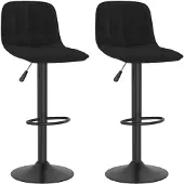 vidaXL Barhocker 2 Stk. Schwarz Samt