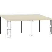 vidaXL Wand-Pavillon 3x6 m Creme Stoff