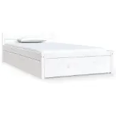 vidaXL Bett mit Schubladen Weiß 90x190 cm