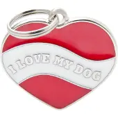 My Family MyFa tegn charms, heart I love my dog