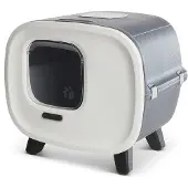 Savic Katzentoilette Mira de Luxe weiß grau 54x50x42cm