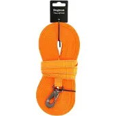 Dogman Iris Gewebte Schleppleine mit Karabinerhaken Orange 20mm 15m
