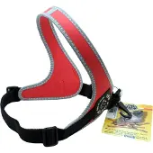 Tre-Ponti RP250 Easy Fit Classic mit verstellbarem Bauchgurt, Click-Verschluss und reflektierendem Rand rot