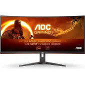 AOC G2 CU34G2XE/BK, 86,4 cm (34"), 3440 x 1440 Pixel, Wide Quad HD, LCD, 4 ms, Schwarz, Rot