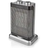 Nedis HTFA17GY, Elektrischer Raumheizlüfter, Keramik, 1,5 m, Drinnen, Flur, Grau