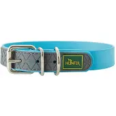 Hunter - Collar Convenience - Hundehalsband Gr Halsumfang 33-41 cm - Breite 2,0 cm turquoise