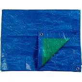 EDM 4x5m doppelseitige Markise. Farbe blau/grün. Dichte 90g/m²