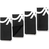 Benetton - Set 4-teiliges Tischset 45 x 30 cm, Polypropylen, Schwarz und Weiß