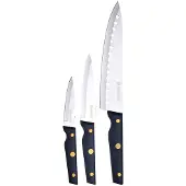 Bergner 3er-Set Edelstahl-Messer pro reeco bg41026dbl