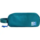 Oxford 400174210, Weiches Federmäppchen, Recyceltes Polyester, Aqua-Farbe, Einfarbig, Reißverschluss, Pubertät
