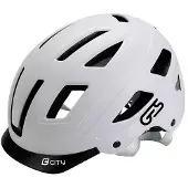 Ges City Mate Helm in Weiß, Größe L, 305 g, mit 15 Lüftungsschlitzen und Kinnschutz