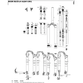 RockShox Aluminium Rückpralldämpferknopf-kit Lang