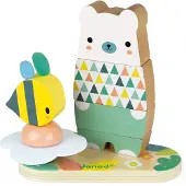Janod J05156, Stapelblöcke, 1 Jahr(e), Buche, Filz, Sperrholz, Holz