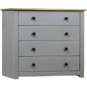vidaXL Sideboard Grau 80x40x73 cm Kiefernholz Panama