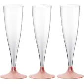 SANTEX 10 Sekt-Gläser Plastik matt rosegold - umweltverträglich und wiederverwendbar
