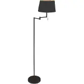 Mexlite Stehleuchte Bella 1-flammig Schwarz Matt 45x45cm
