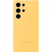 Samsung Original Galaxy S24 Ultra Hülle - Silikon - Backcover/Soft Case - Gelb