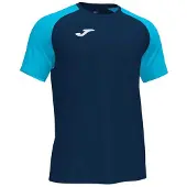 Joma academy iv sport t-shirt navy-fluor turq l männer