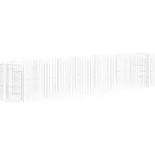 vidaXL Gabionen-Hochbeet Verzinktes Eisen 260x50x50 cm