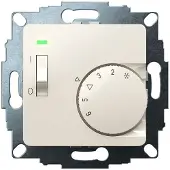 Eberle Controls 191811223402 UP-Raumregler, RAL1013 glänzend 50x50, 5-30C, AC 24V, 1Öffner 10 A bei DC 24 V 100 W, Tem.absenkung ca.4K, Schalter Ein/Aus
