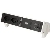 Bachmann DESK2 2xCH 1xUSB A/C 22W, 0,2m GST18 RAL9010 Schweiz