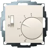 Eberle Controls 191870554002 UP-Raumregler, RAL1013 matt 55x55, 5-30C, AC 230V, 1Wechsler, 10A/5A, Schalter Heizen/Kühlen UTE 1770-RAL1013-M-55