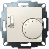 Eberle Controls 191870553402 UP-Raumregler, RAL1013 glänzend 50x50, 5-30C, AC 230V, 1Wechsler, 10A/5A, Schalter Heizen/Kühlen UTE 1770-RAL1013-G-50