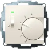 Eberle Controls 191811224402 UP-Raumregler, RAL1013 glänzend 55x55, 5-30C, AC 24V, 1Öffner 10 A bei DC 24 V 100 W, Tem.absenkung ca.4K, Schalter Ein/Aus