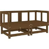 vidaXL Garten-Ecksofas 2 Stk Honigbraun Massivholz Kiefer 825397