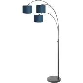 Steinhauer Stehlampe Sparkled Light schwarz mit blauen Kappen