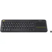 Logitech K400 Plus, Volle Größe (100%), Kabellos, RF Wireless, AZERTY, Schwarz