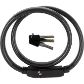 Stanley Reflective Key Cable Bike Lock 120cm, Kabelschloss, Schwarz, Acrylnitril-Butadien-Styrol (ABS), Vinyl, Stahl, Stahl