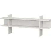 Woood Beistelltisch "Jana aus FSC-Kiefernholz, schutzlackiert 180x35x70 cm", weiß (nebel), B:180cm H:70cm T:35cm, Tische, Beistelltisch, Tragkraft 15 kg, drei offene Fächer, Framestärke 2,4 cm