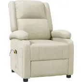 vidaXL Massagesessel Creme Kunstleder