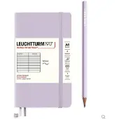 Leuchtturm Notizbuch Pocket (A6) Hardcover 187 nummerierte Seiten Lilac Liniert /