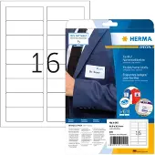 Herma Namens- und Textiletiketten , A4, 88,9 x 33,8 mm, selbstklebend, weiß, 320 Stück