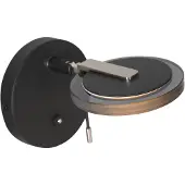 Steinhauer Wandleuchte, Metall Rauchglas, schwarz, dimmbar, H 17 cm
