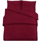vidaXL Bettwäsche-Set Bordeauxrot 140x200 cm Baumwolle