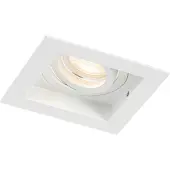 QAZQA - Modern Moderner Einbaustrahler weiß verstellbar - Carree I Wohnzimmer I Schlafzimmer - Aluminium Quadratisch - LED geeignet GU10
