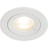 QAZQA - Modern Moderner Außen Einbaustrahler weiß rund IP44 - Xena Round I Außenbeleuchtung I Wohnzimmer I Schlafzimmer - Aluminium Rund - LED geeignet GU10