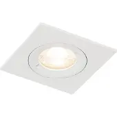 QAZQA - Modern Moderner Außen Einbaustrahler weiß quadratisch IP44 - Xena I Außenbeleuchtung I Wohnzimmer I Schlafzimmer - Aluminium Quadratisch - LED geeignet GU10