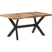 vidaXL Esstisch 160x80x75 cm Massivholz Honigfarben