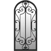 vidaXL Spiegel Schwarz 100x45 cm Eisen für den Innenbereich