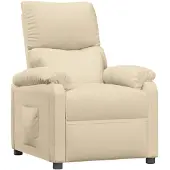 vidaXL Relaxsessel Creme Stoff