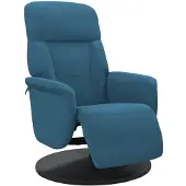 vidaXL Relaxsessel mit Fußteil Blau Samt
