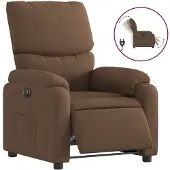 vidaXL Relaxsessel Elektrisch Braun Stoff