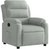 vidaXL Relaxsessel Hellgrau Samt