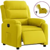 vidaXL Relaxsessel Elektrisch Gelb Samt