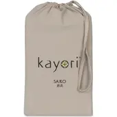 Kayori Spannbettlaken Saiko Taupe (Jersey)-180 x 220 cm