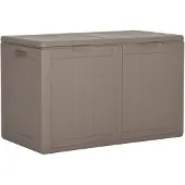 vidaXL Garten-Aufbewahrungsbox 180 L Braun PP-Holzoptik
